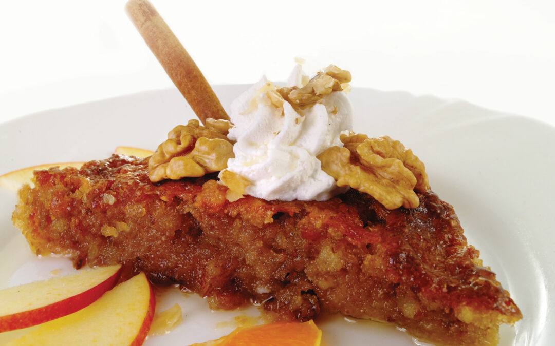 Cake with rusks and nuts